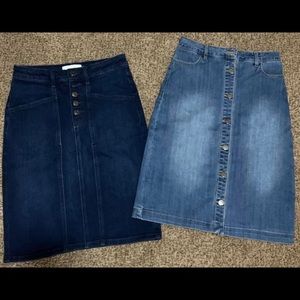 Denim skirts